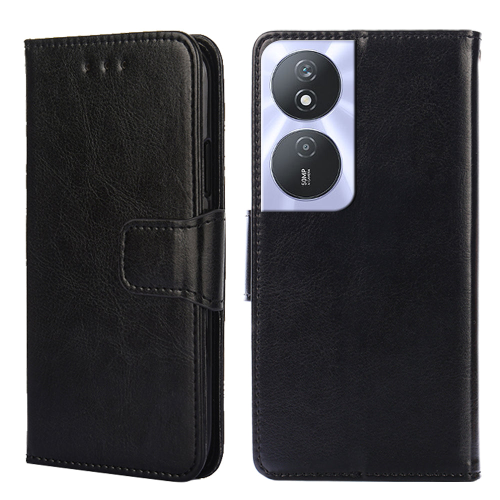 For Honor Play 50 Plus 5G / Play 8T 5G / X7b 4G / 90 Smart Phone Case Leather Cover Wallet Card Slots - Black For Honor Play 50 Plus 5G / Play 8T 5G / X7b 4G / 90 Smart Phone Case Leather Cover Wallet Card Slots - Black